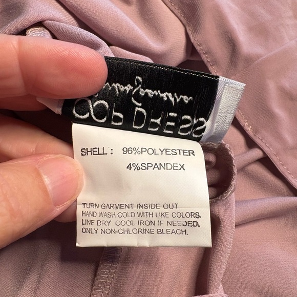 NWT- Carlos Saavedra- Midi Loop Dress in Dusty Rose. Size L - Picture 6 of 9